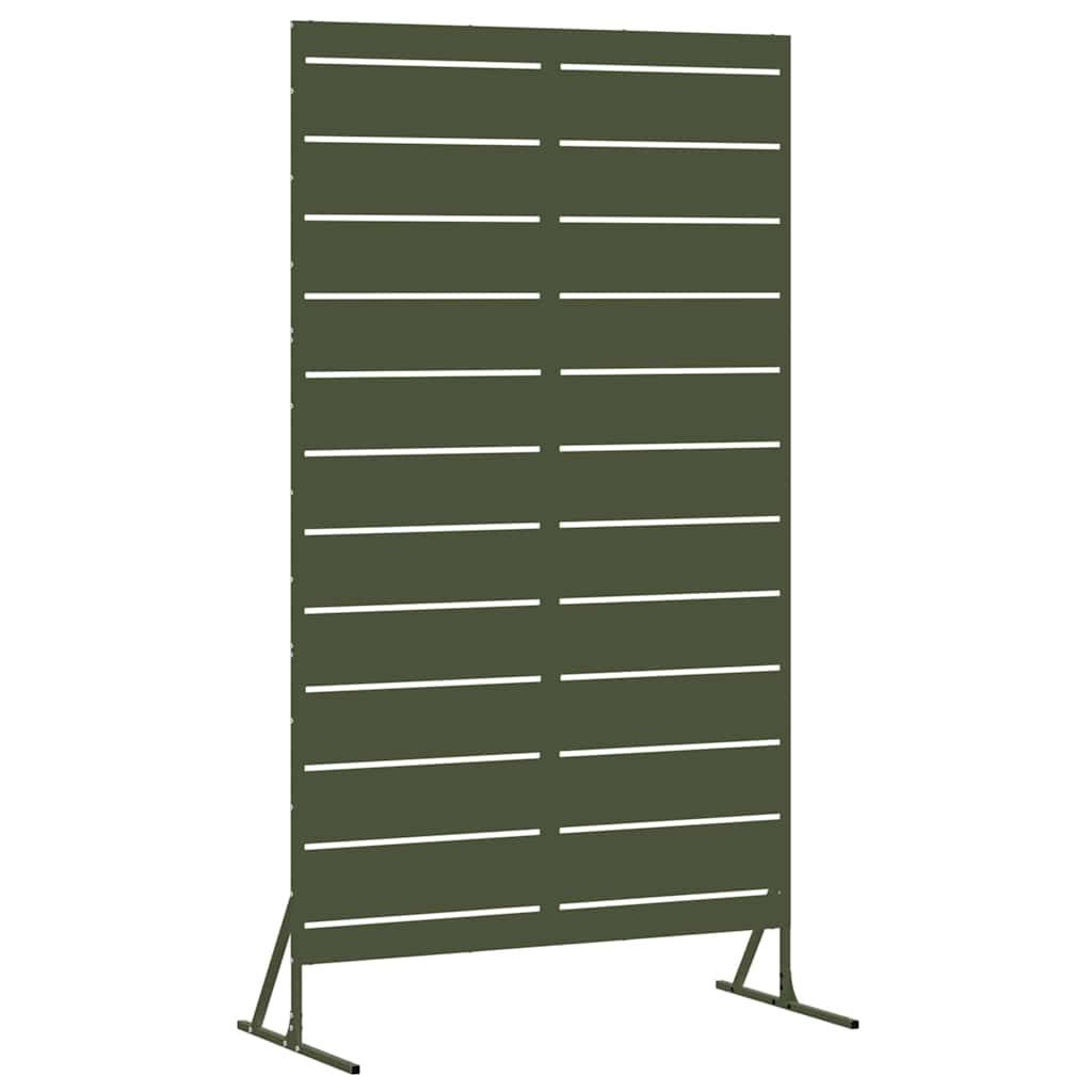 vidaXL Οθόνη Ιδιωτικότητας 100 x 50 x 180 εκ. Ατσάλι Λαδί