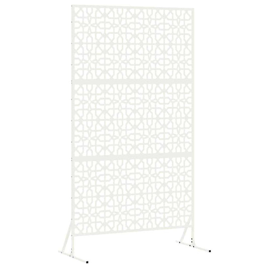 vidaXL Οθόνη Ιδιωτικότητας Λευκό Ατσάλι