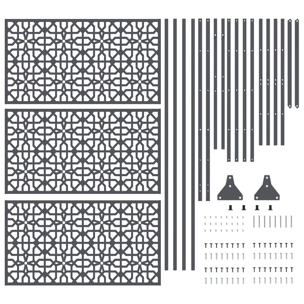 vidaXL Οθόνη Ιδιωτικότητας Ανθρακί Ατσάλι