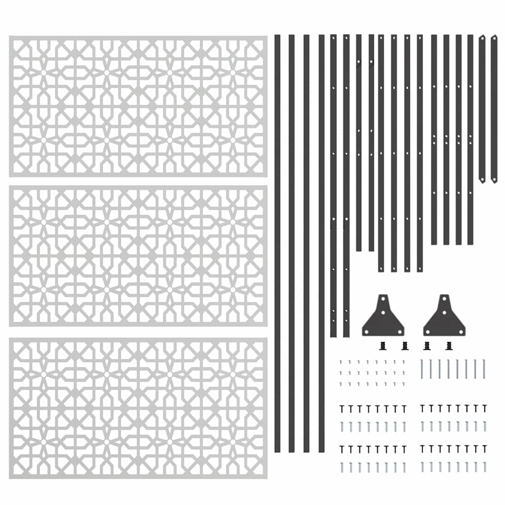 vidaXL Οθόνη Ιδιωτικότητας Γκρι Ατσάλι