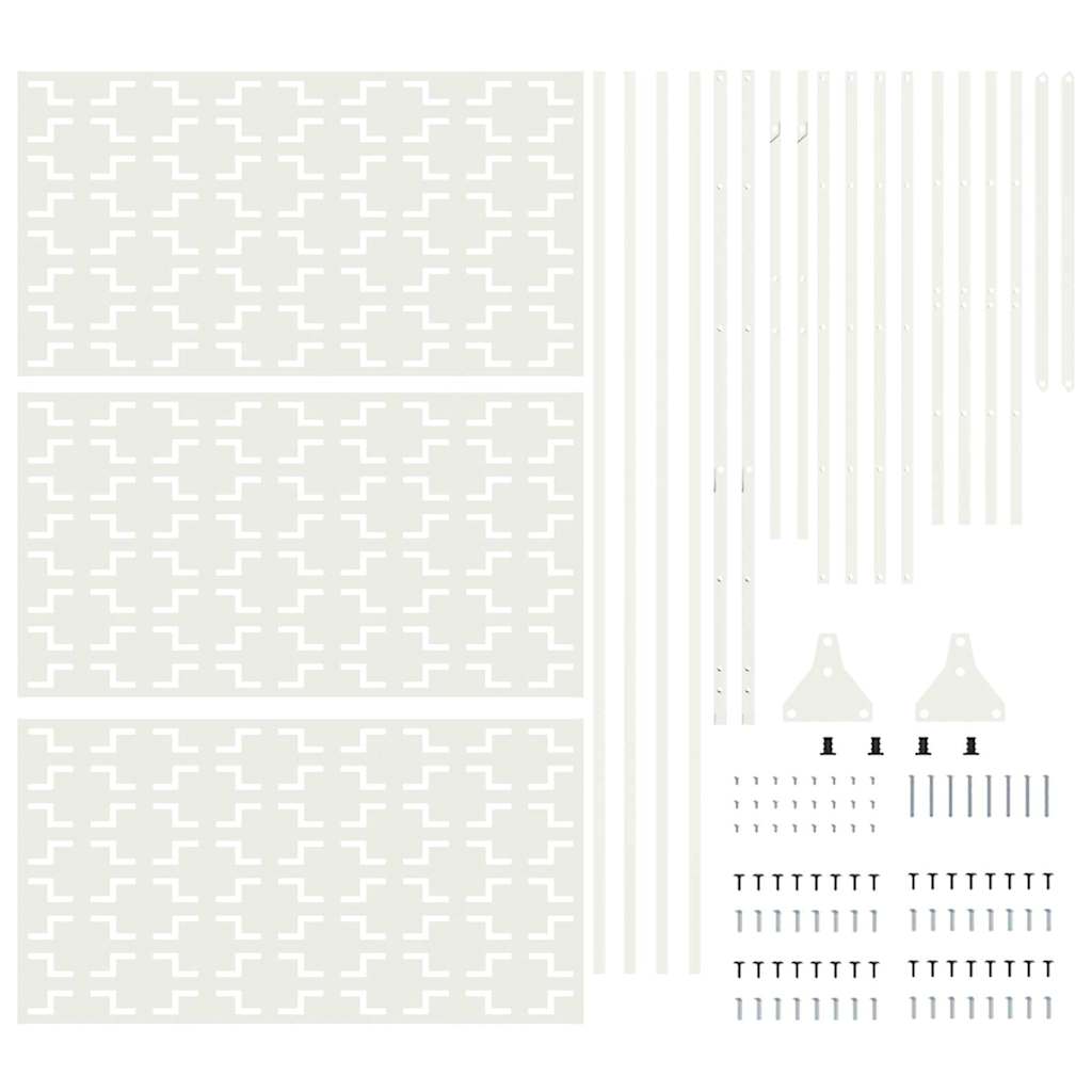 vidaXL Οθόνη Ιδιωτικότητας Λευκό Ατσάλι