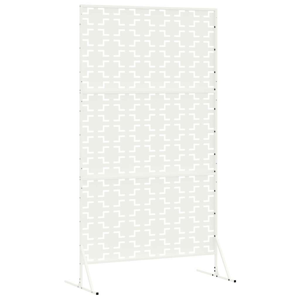 vidaXL Οθόνη Ιδιωτικότητας Λευκό Ατσάλι