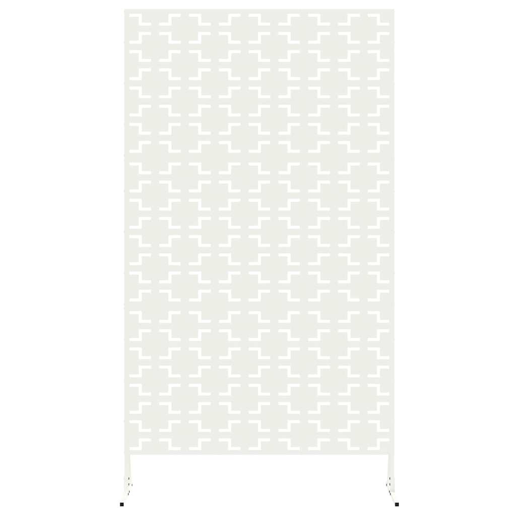 vidaXL Οθόνη Ιδιωτικότητας Λευκό Ατσάλι