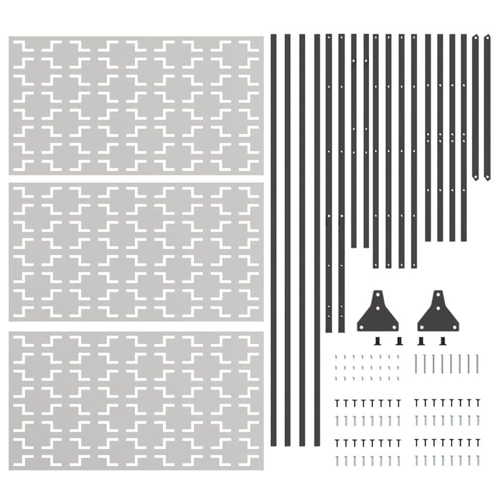 vidaXL Οθόνη Ιδιωτικότητας Γκρι Ατσάλι