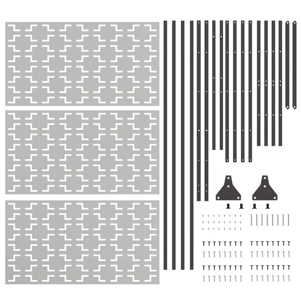 vidaXL Οθόνη Ιδιωτικότητας Γκρι Ατσάλι