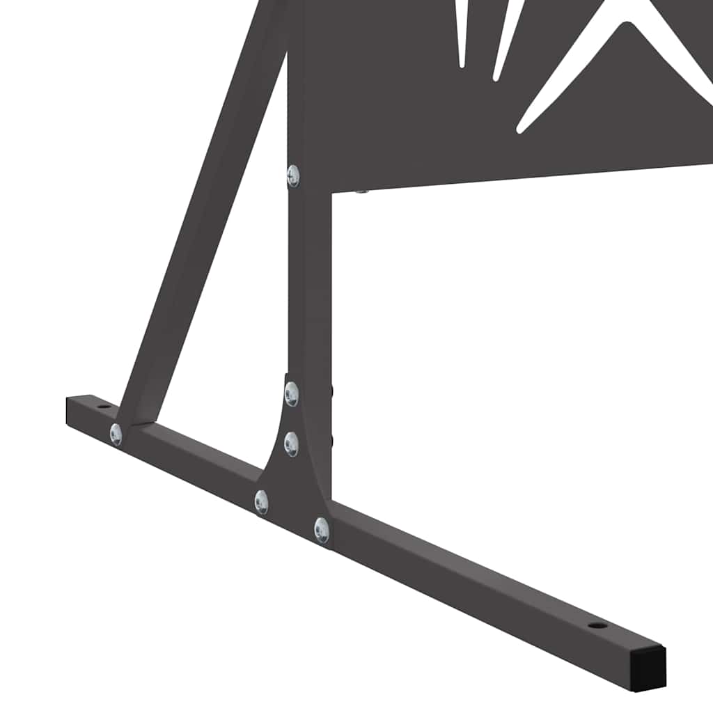 vidaXL Οθόνη Ιδιωτικότητας Μαύρο Ατσάλι