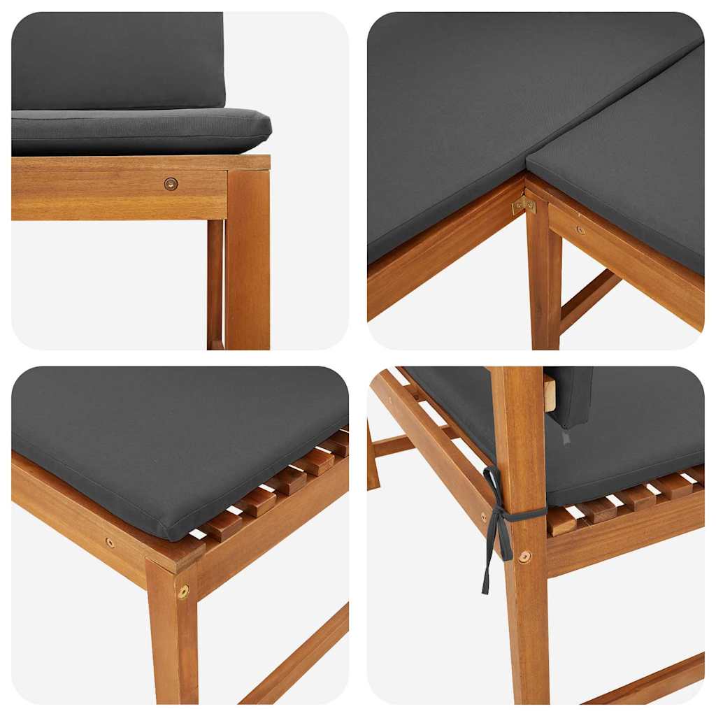 vidaXL Γωνιακός Πάγκος Κήπου Καφέ 140 x 100 x 91 εκ.