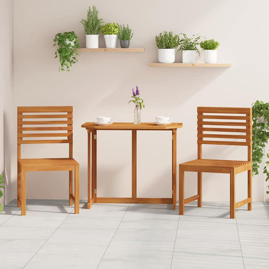 vidaXL Καρέκλα Κήπου 2 pcs Καφέ 50 x 50 x 91 εκ. Μασίφ ξύλο ακακίας