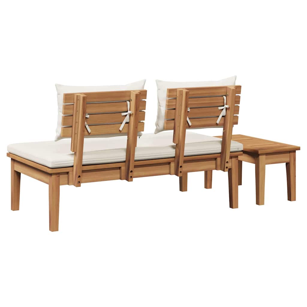 vidaXL Παγκάκι κήπου 2 pcs Καφέ Μασίφ ξύλο teak