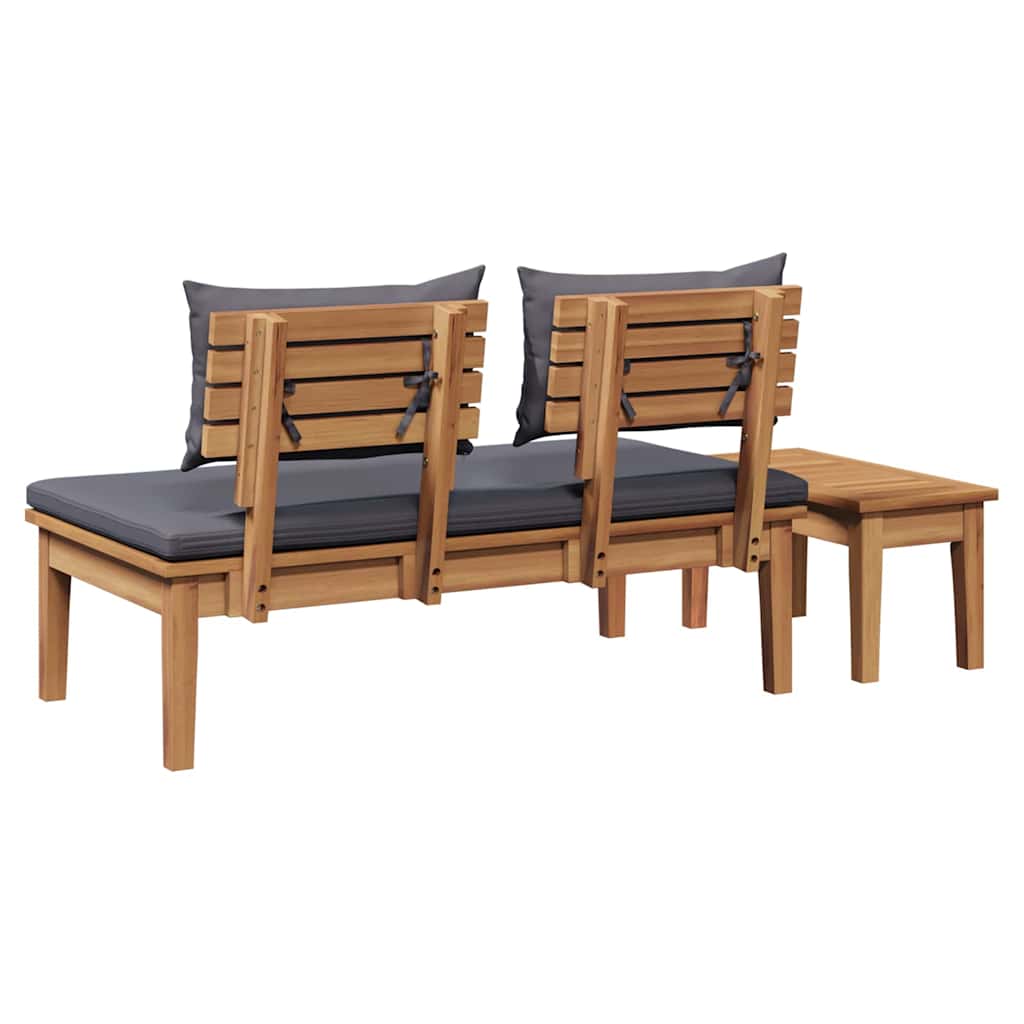 vidaXL Παγκάκι κήπου 2 pcs Καφέ Μασίφ ξύλο teak