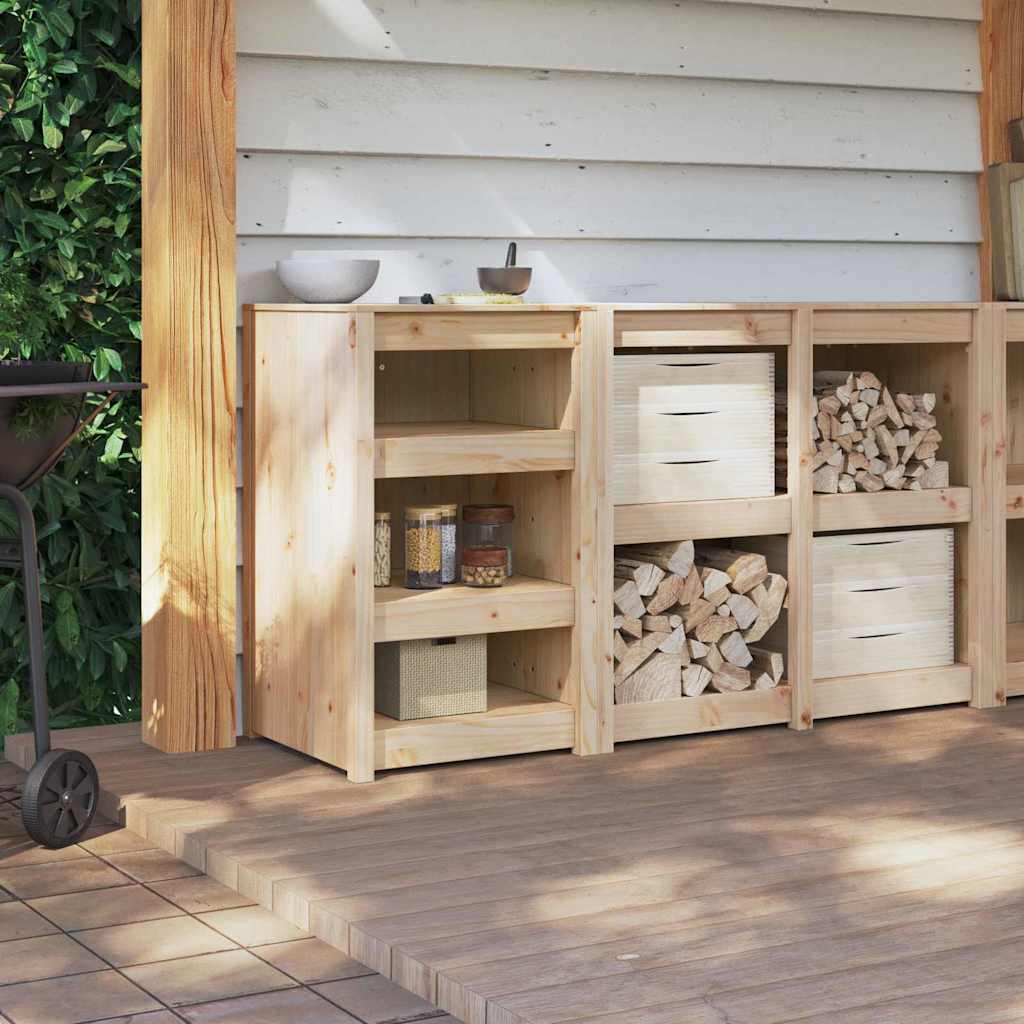 vidaXL Ντουλάπα Κουζίνας Καφέ 55 x 55 x 92 cm Μασίφ ξύλο πεύκου