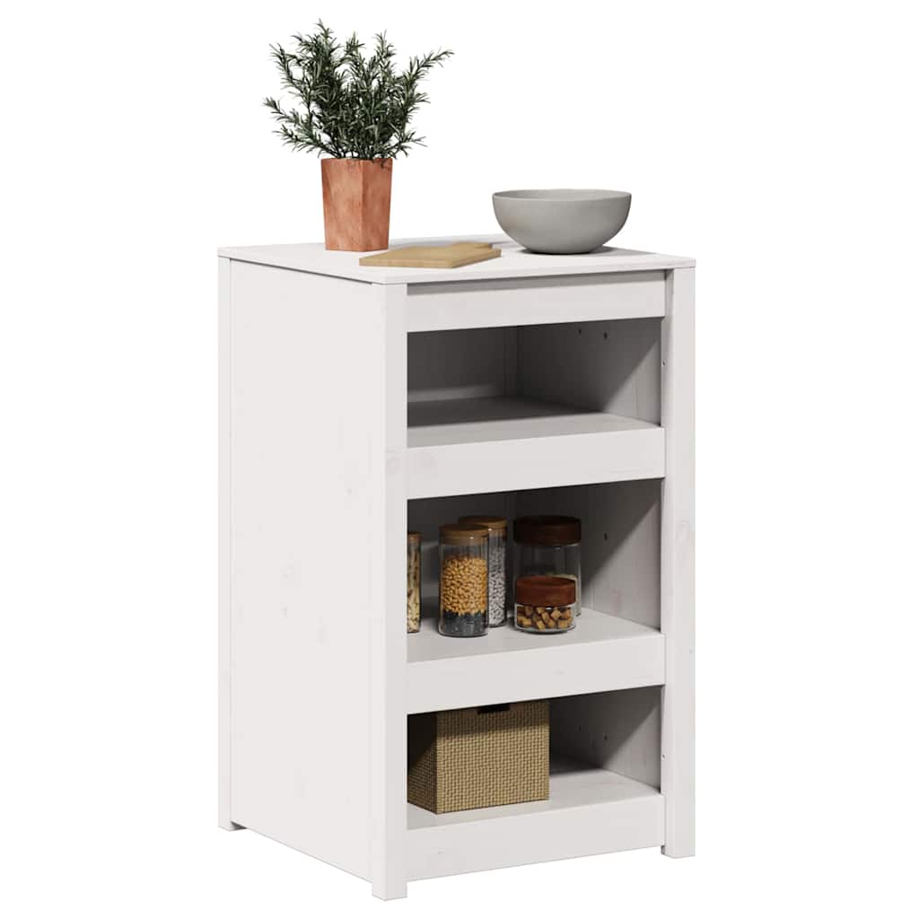 vidaXL Ντουλάπα Κουζίνας Λευκό 55 x 55 x 92 cm Μασίφ ξύλο πεύκου