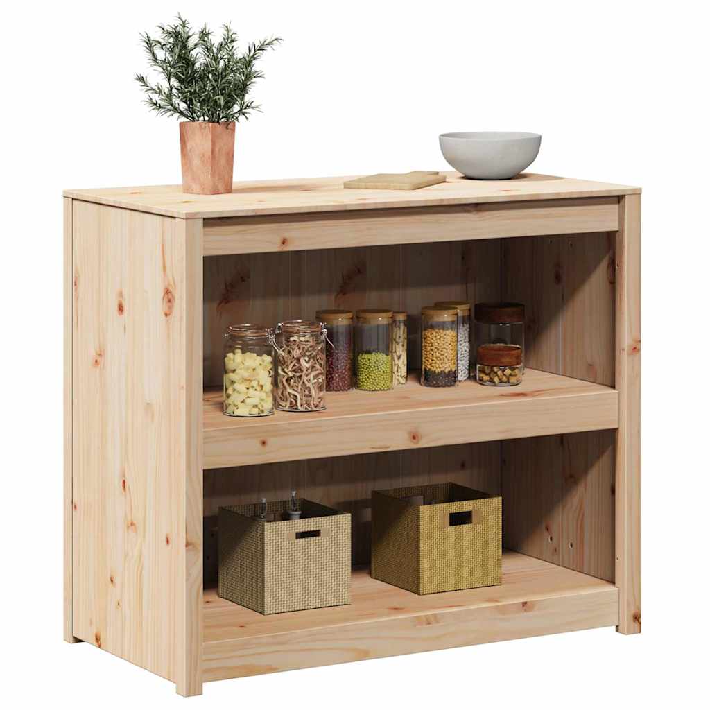 vidaXL Ντουλάπα Κουζίνας Καφέ 106 x 55 x 92 cm Μασίφ ξύλο πεύκου