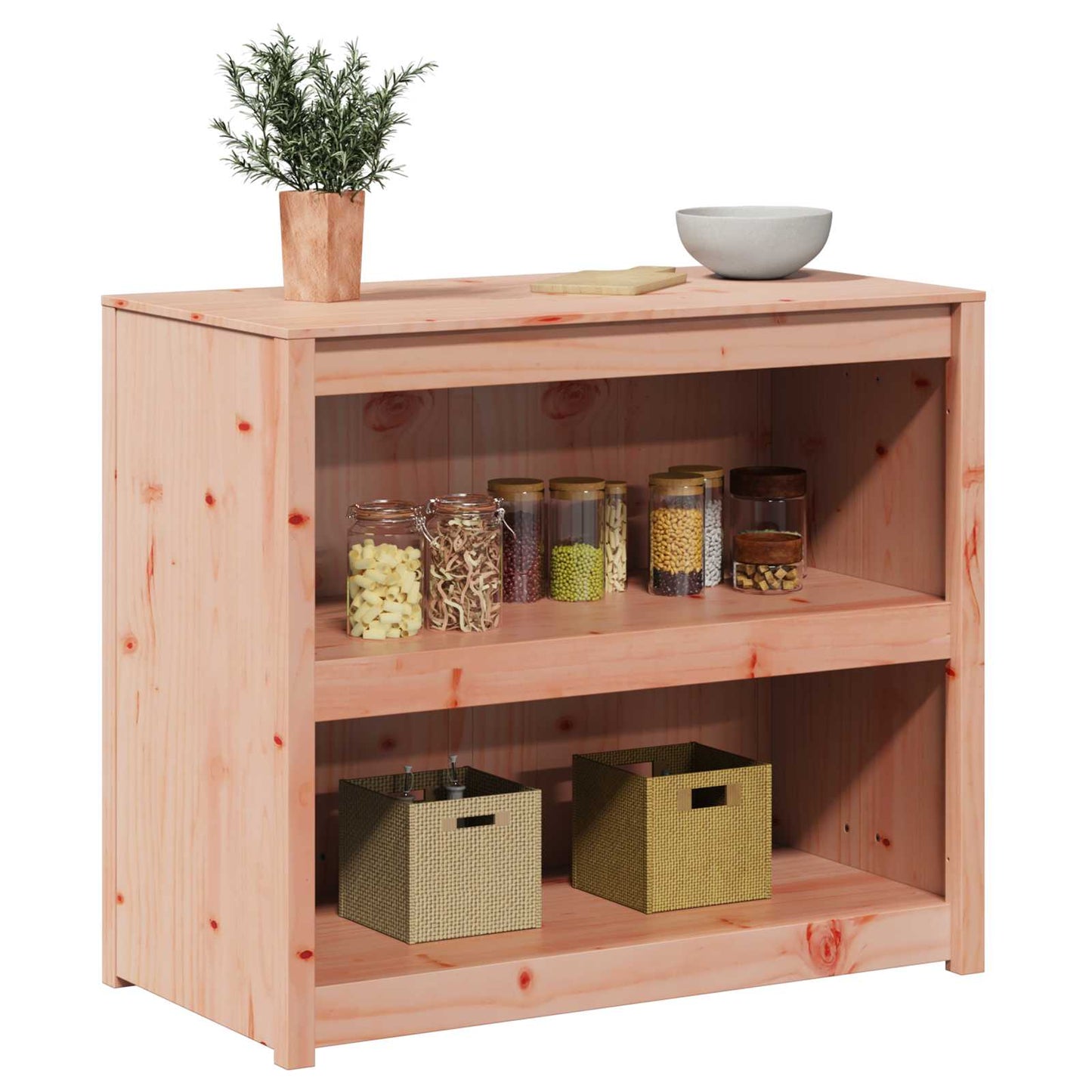 vidaXL Ντουλάπα Κουζίνας με ράφι Καφέ 106 x 55 x 92 cm ξύλο duglasias