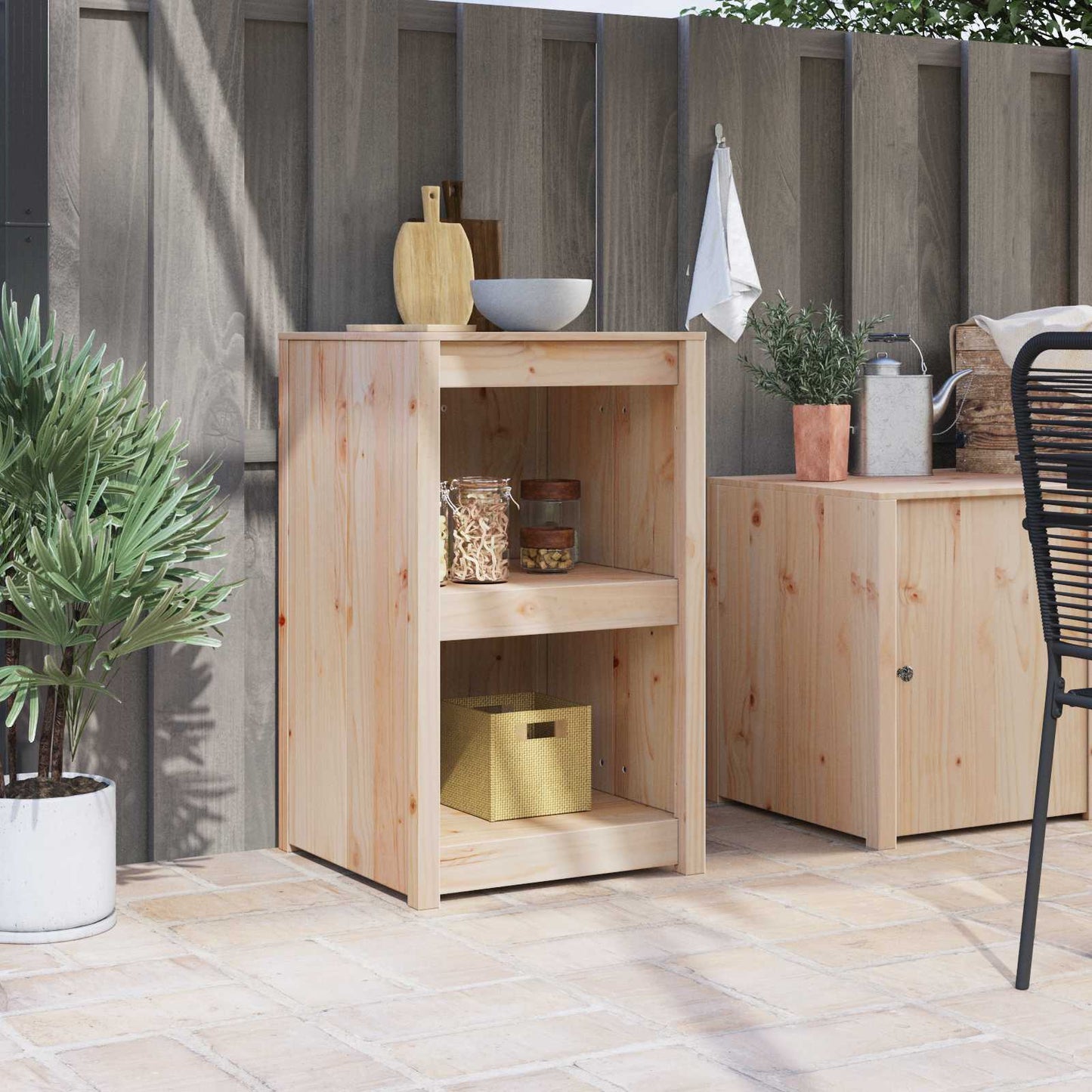 vidaXL Ντουλάπα Κουζίνας με ράφι MEPPEL Καφέ δρυς 55 x 55 x 92 cm