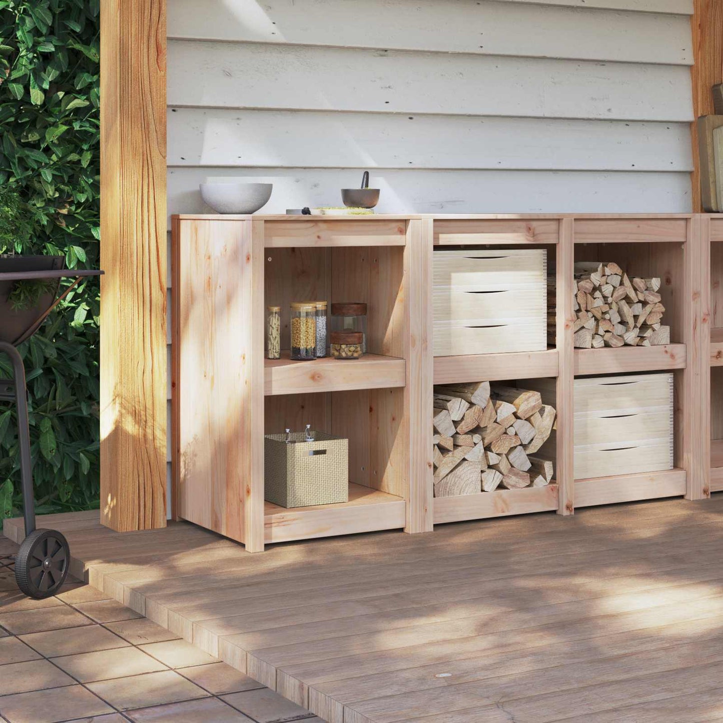 vidaXL Ντουλάπα Κουζίνας με ράφι MEPPEL Καφέ δρυς 55 x 55 x 92 cm
