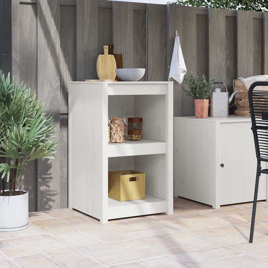vidaXL Ντουλάπα Κουζίνας Λευκό 55 x 55 x 92 cm Μασίφ ξύλο πεύκου