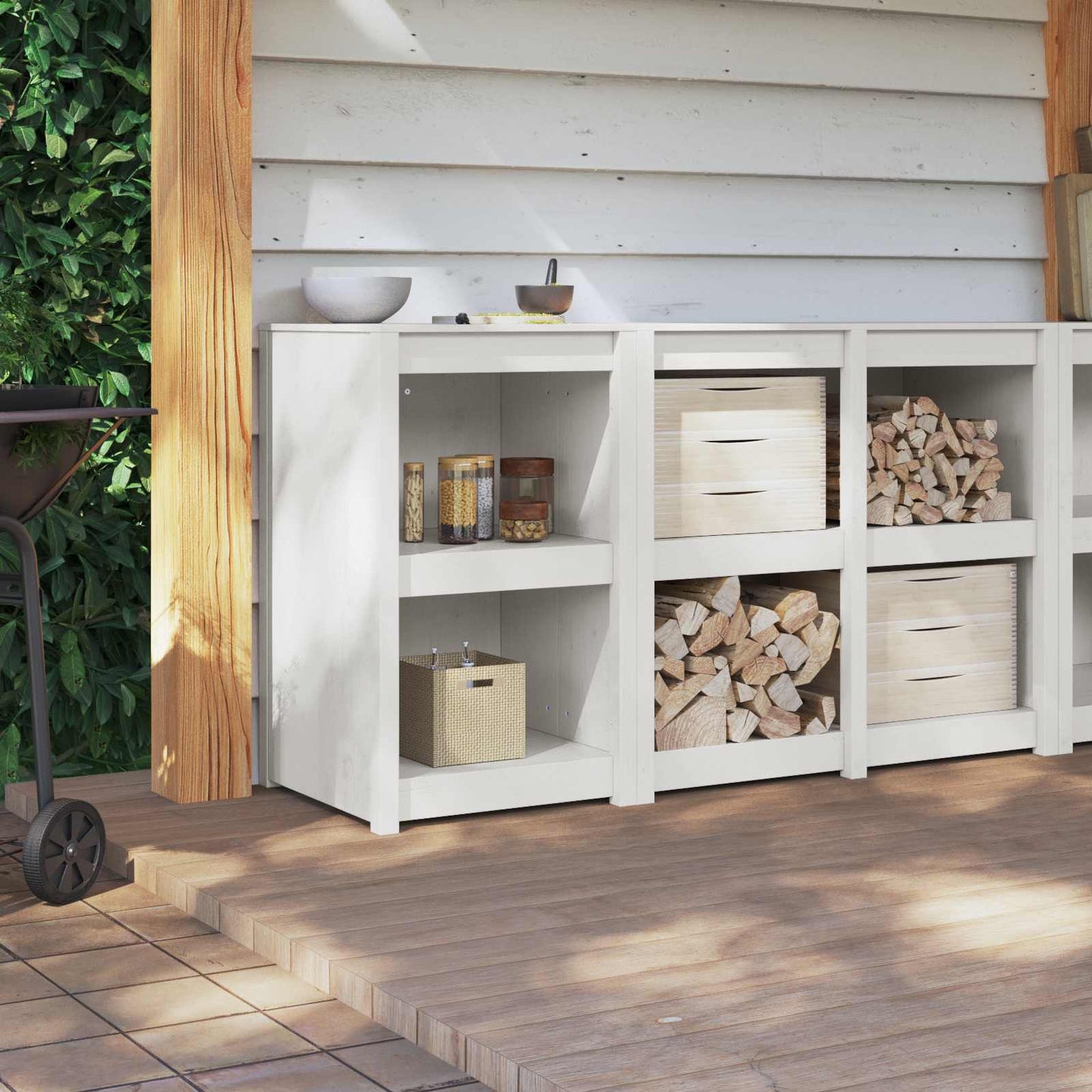 vidaXL Ντουλάπα Κουζίνας με ράφι MEPPEL Λευκό 55 x 55 x 92 cm