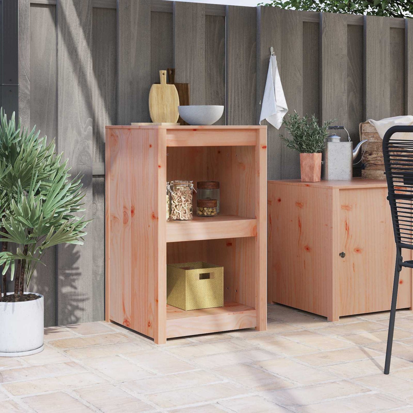 vidaXL Ντουλάπα Κουζίνας με ράφι Καφέ 55 x 55 x 92 cm ξύλο duglasias