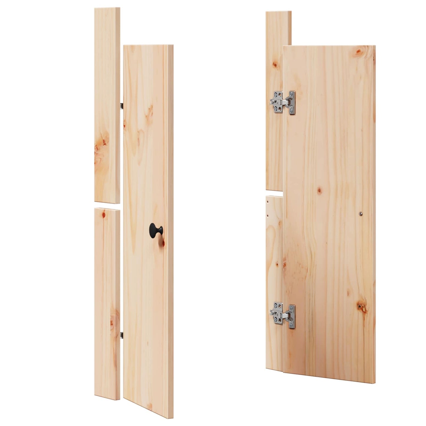 vidaXL Πόρτα κουζίνας 2 pcs Κρεμ 50 x 9 x 82 εκ Μασίφ ξύλο πεύκου