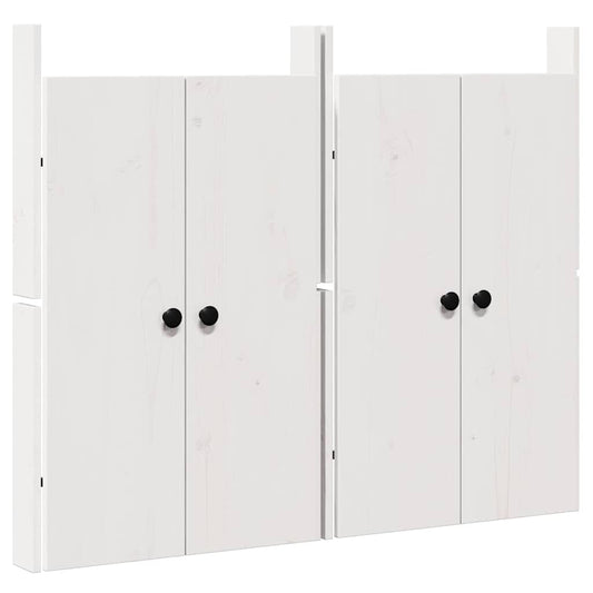 vidaXL Πόρτα κουζίνας 2 pcs Λευκό 50 x 9 x 82 εκ Μασίφ ξύλο πεύκου