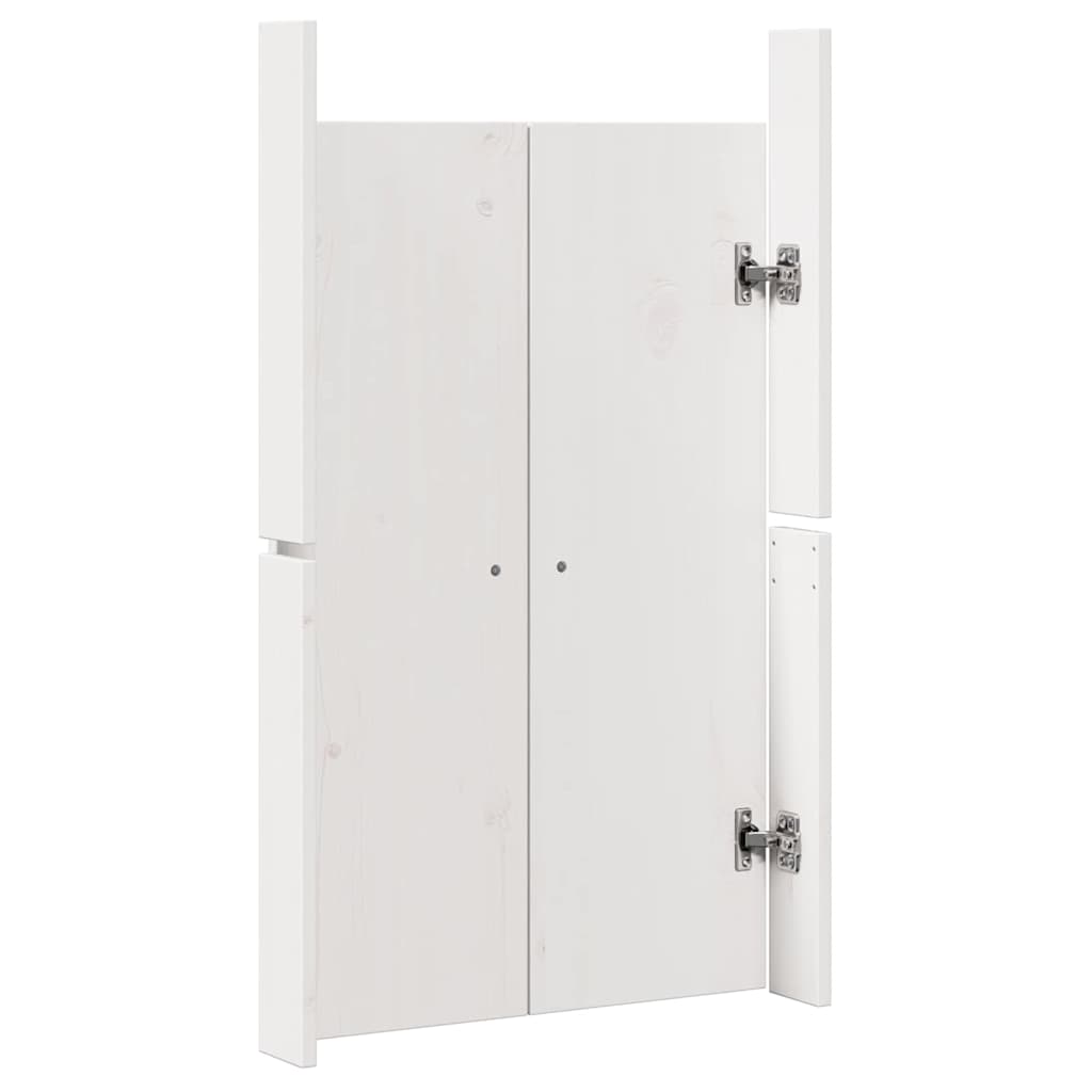 vidaXL Πόρτα κουζίνας 2 pcs Λευκό 50 x 9 x 82 εκ Μασίφ ξύλο πεύκου