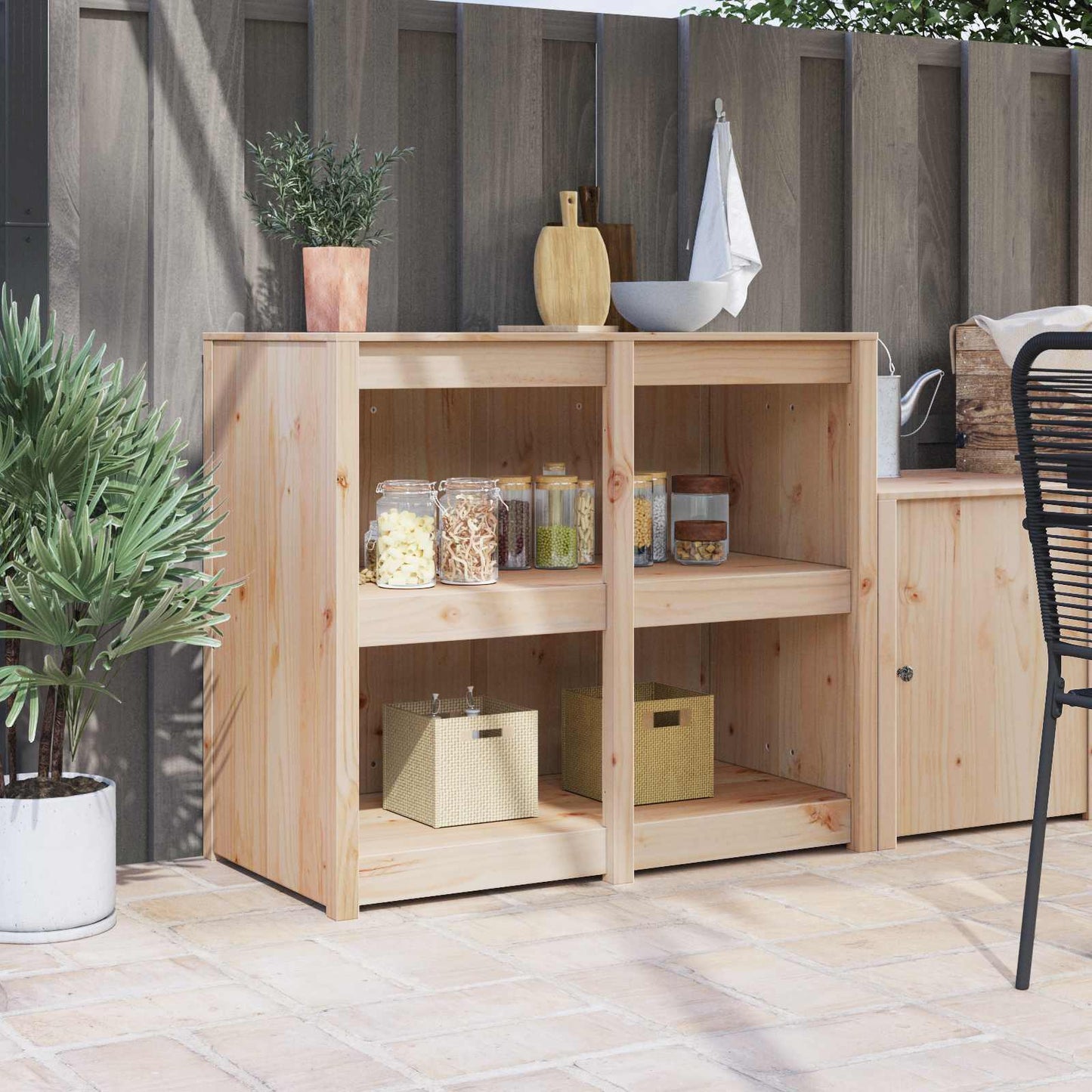 vidaXL Ντουλάπα Κουζίνας με ράφι MEPPEL Καφέ δρυς 106 x 55 x 92 cm