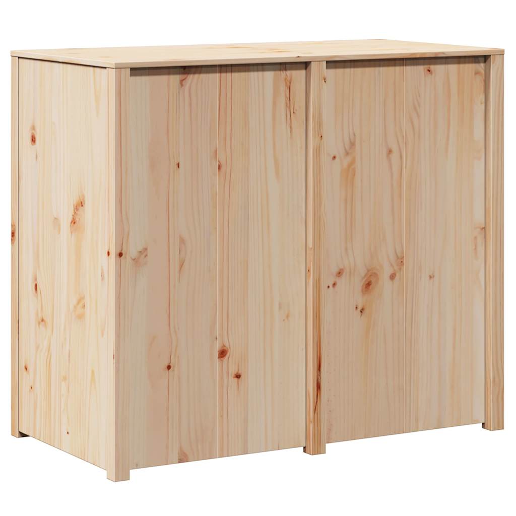 vidaXL Ντουλάπα Κουζίνας Καφέ 106 x 55 x 92 cm Μασίφ ξύλο πεύκου