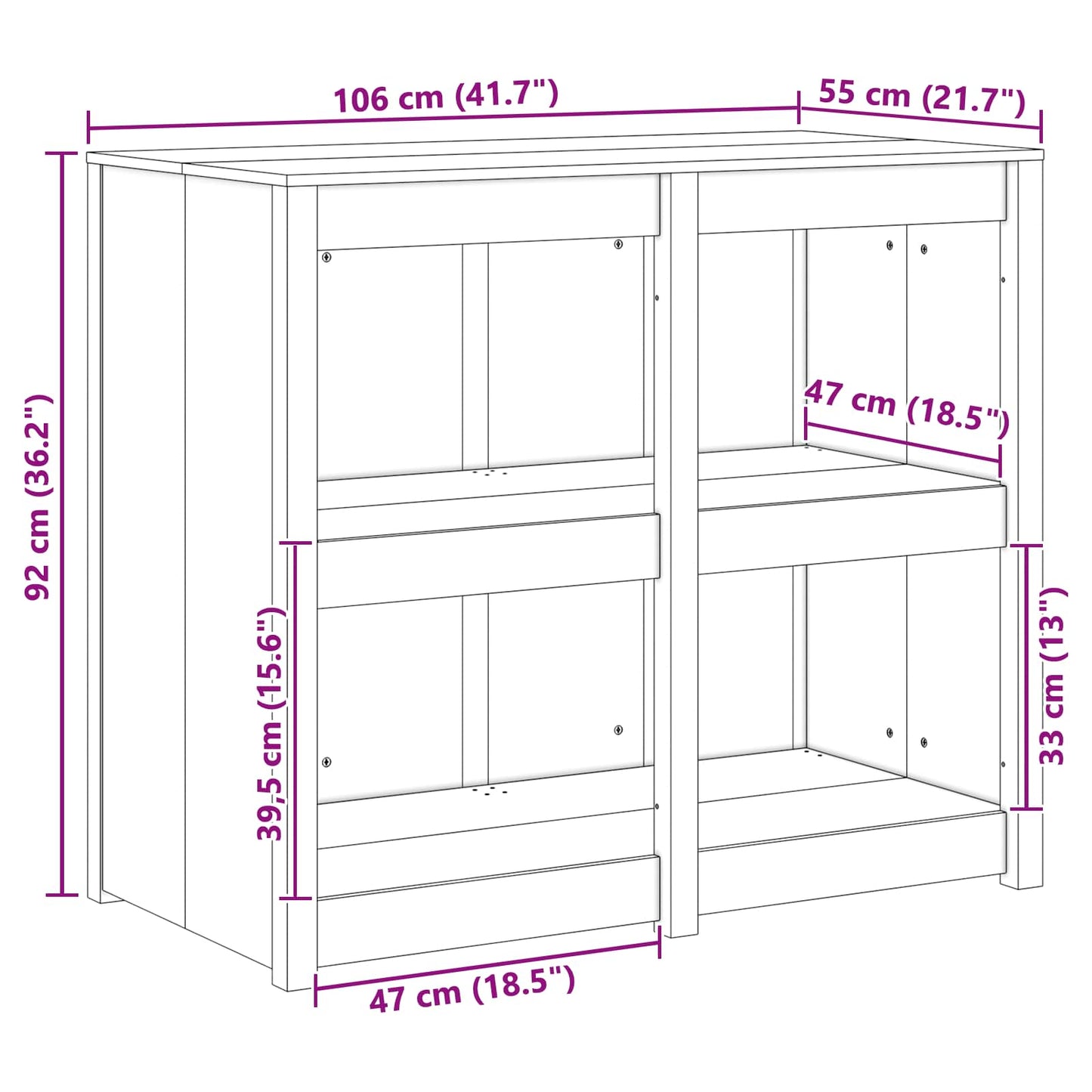 vidaXL Ντουλάπα Κουζίνας με ράφι MEPPEL Καφέ δρυς 106 x 55 x 92 cm