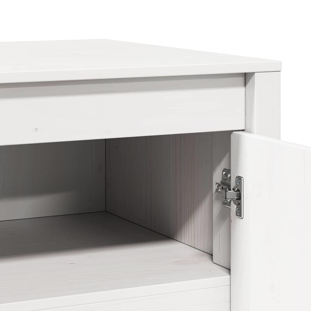 vidaXL Ντουλάπα Κουζίνας Λευκό 106 x 55 x 64 cm Μασίφ ξύλο πεύκου