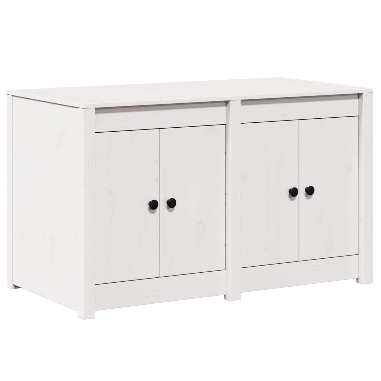 vidaXL Ντουλάπα Κουζίνας Λευκό 106 x 55 x 64 cm Μασίφ ξύλο πεύκου