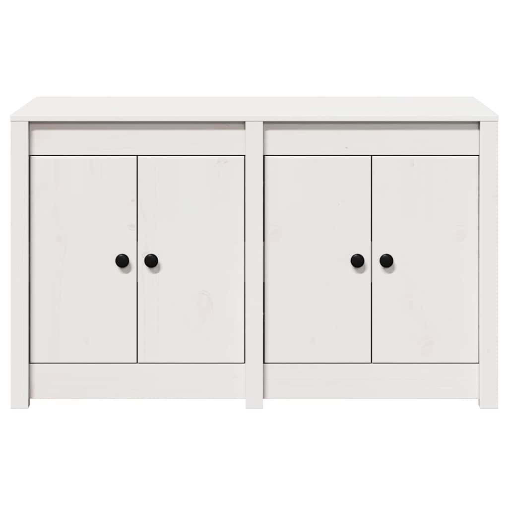 vidaXL Ντουλάπα Κουζίνας Λευκό 106 x 55 x 64 cm Μασίφ ξύλο πεύκου