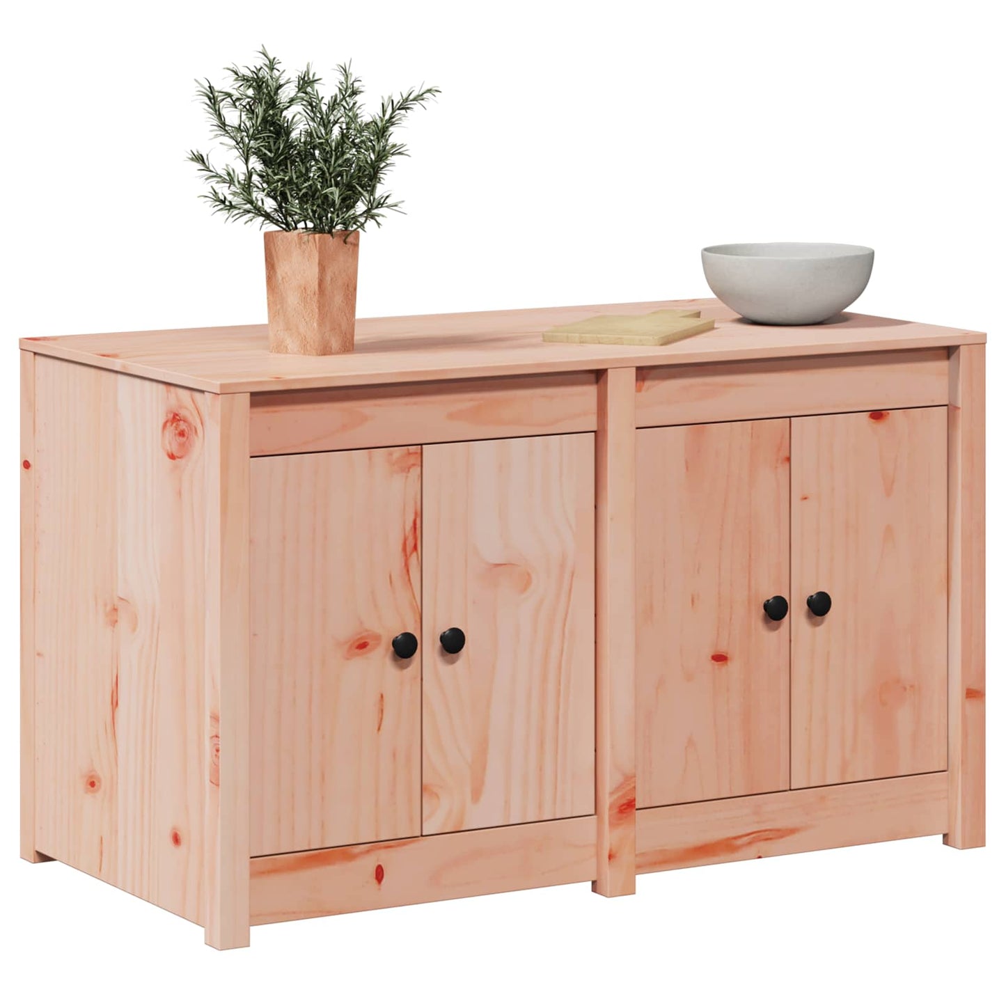 vidaXL Ντουλάπα Κουζίνας Καφέ 106 x 55 x 64 cm Μασίφ ξύλο πεύκου