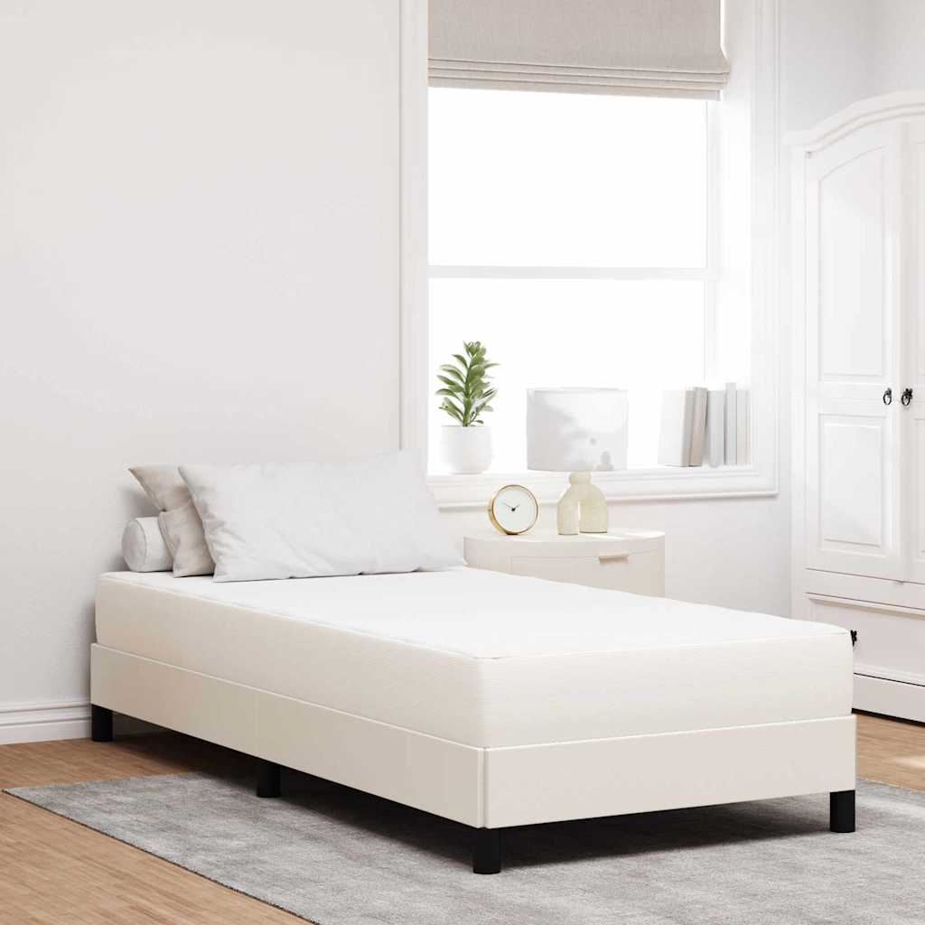 vidaXL Στρώμα Κρεβατιού με στρώμα Κρεμ 80 x 200 cm ύφασμα