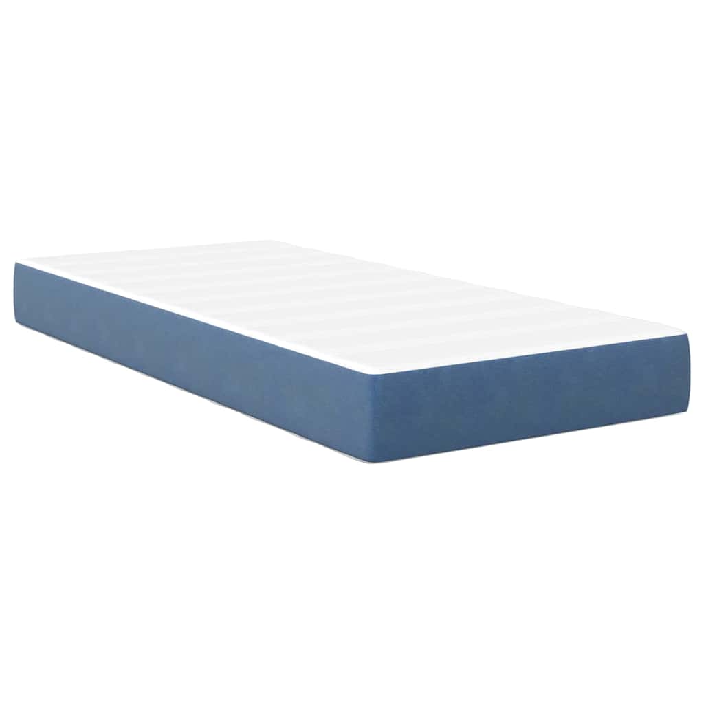 vidaXL Στρώμα Κρεβατιού με στρώμα Μπλε 90 x 190 cm ύφασμα