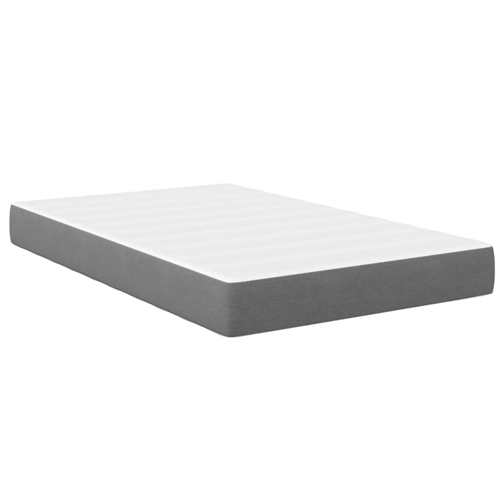 vidaXL Στρώμα Κρεβατιού με στρώμα Ανοιχτό γκρι 120 x 190 cm ύφασμα