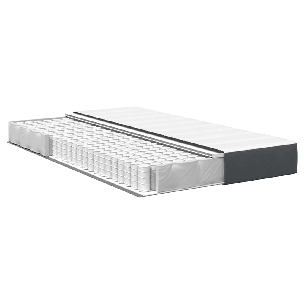 vidaXL Στρώμα Κρεβατιού με στρώμα Γκρι 120 x 190 cm ύφασμα