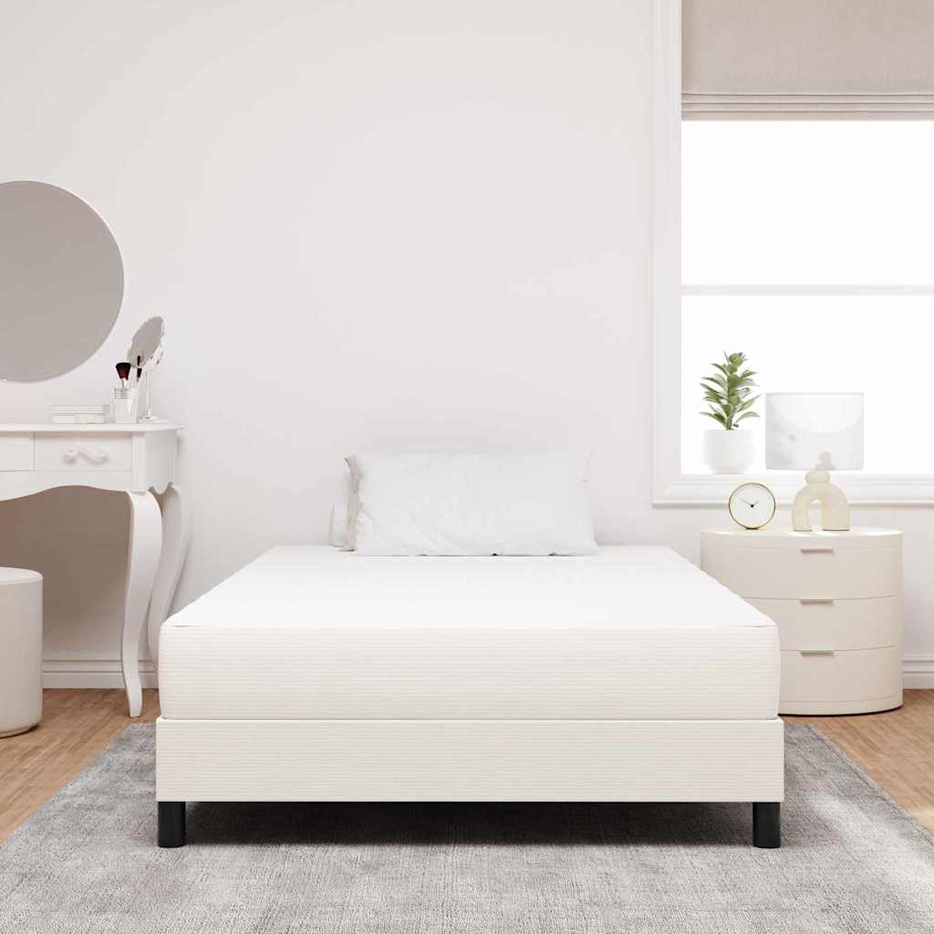 vidaXL Στρώμα Κρεβατιού με στρώμα Κρεμ 120 x 190 cm ύφασμα