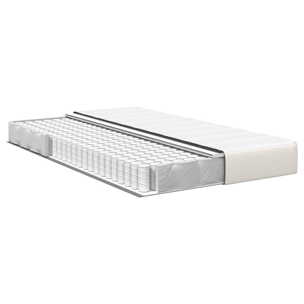 vidaXL Στρώμα Κρεβατιού με στρώμα Κρεμ 120 x 190 cm ύφασμα
