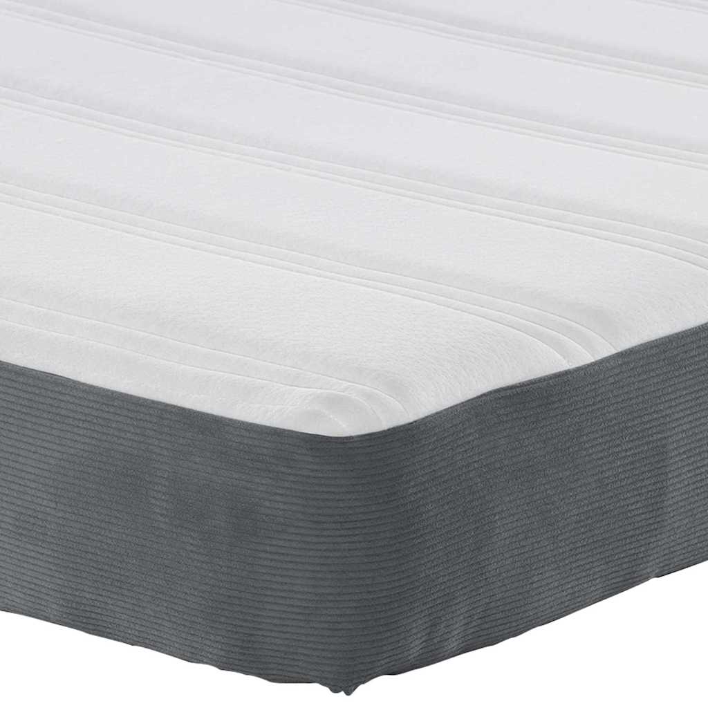 vidaXL Στρώμα Κρεβατιού με στρώμα Γκρι 120 x 200 cm ύφασμα