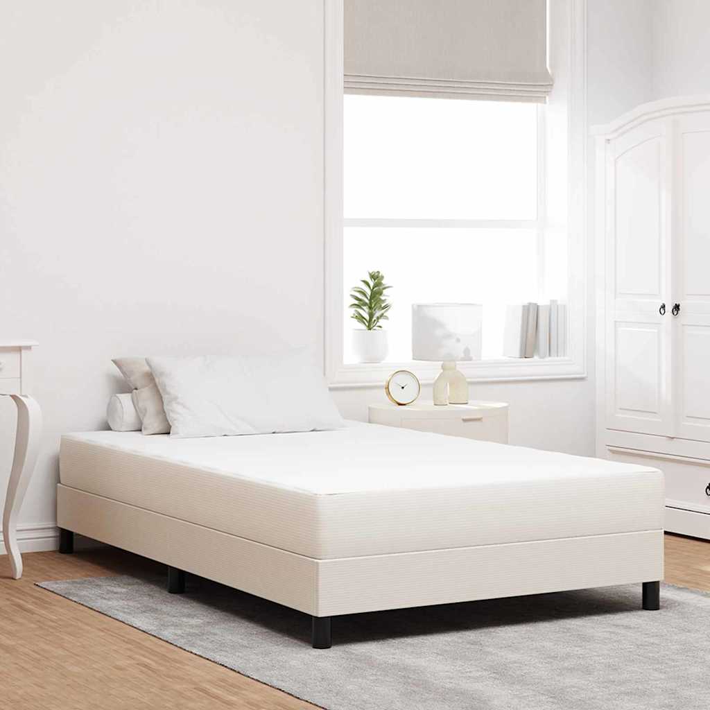 vidaXL Στρώμα Κρεβατιού με στρώμα Κρεμ 120 x 200 cm ύφασμα