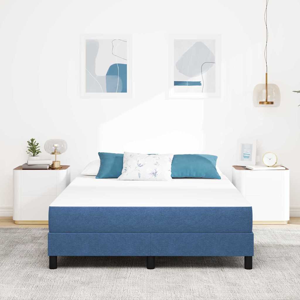 vidaXL Στρώμα Κρεβατιού με στρώμα Μπλε 140 x 190 cm ύφασμα