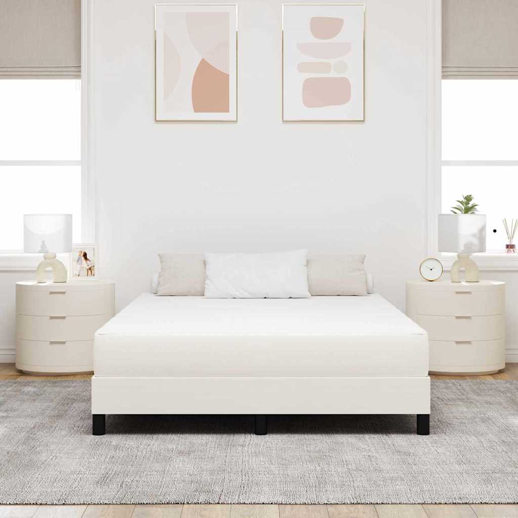 vidaXL Στρώμα Κρεβατιού με στρώμα Κρεμ 140 x 200 cm ύφασμα