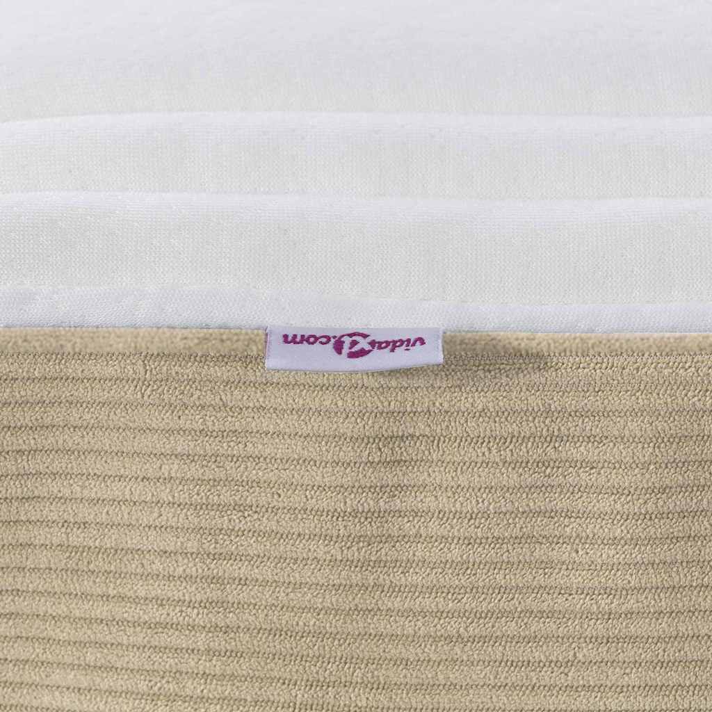 vidaXL Στρώμα Κρεβατιού με Τσέπες σε Ανοιχτό Γκρι και Πράσινο, Μέτρια Σκληρότητα, 140x200x20 εκ Ύφασμα