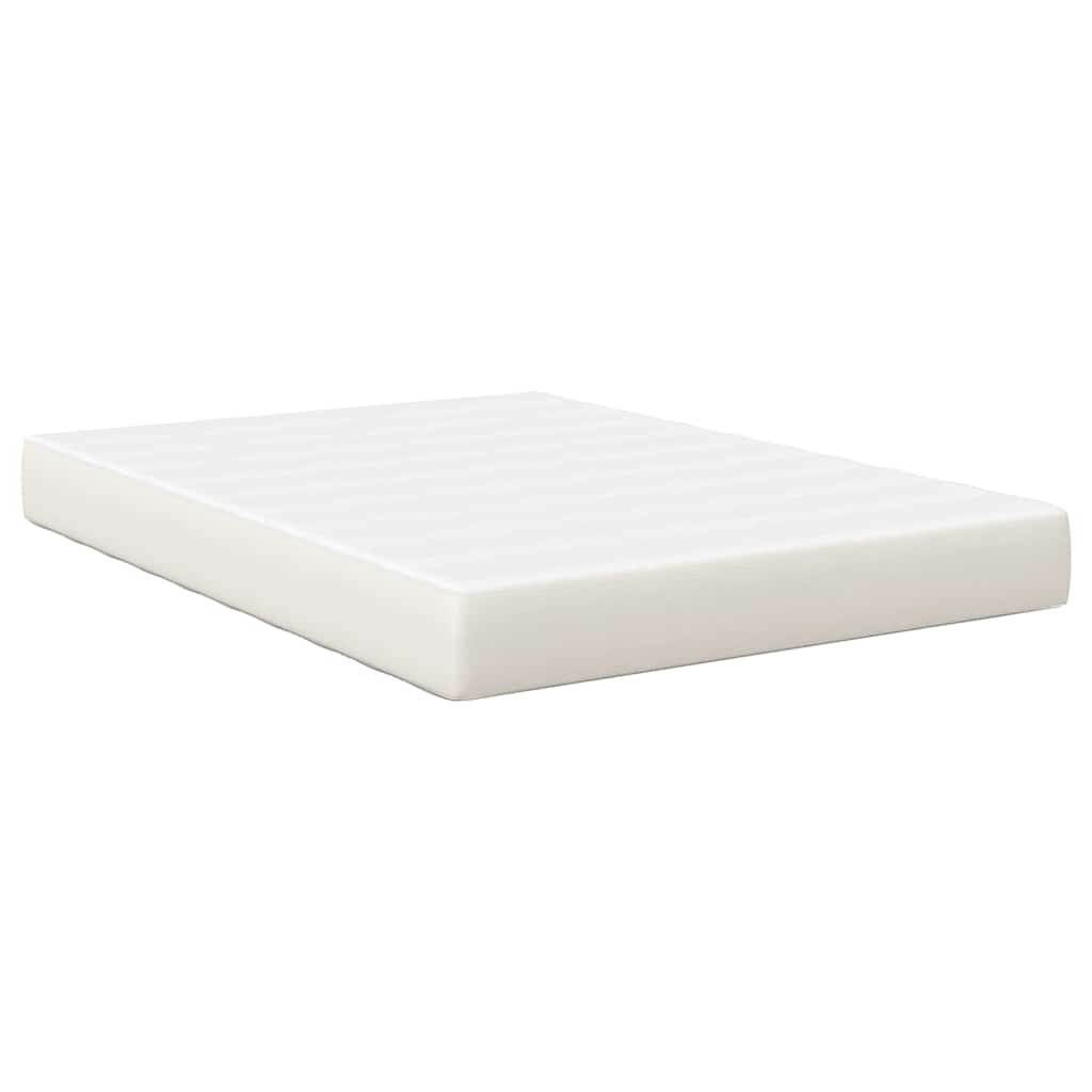 vidaXL Στρώμα Κρεβατιού με στρώμα Κρεμ 160 x 200 cm ύφασμα