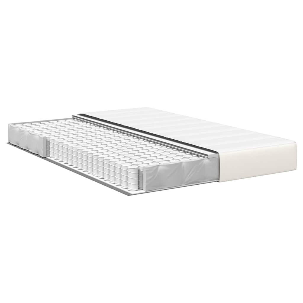 vidaXL Στρώμα Κρεβατιού με στρώμα Κρεμ 160 x 200 cm ύφασμα