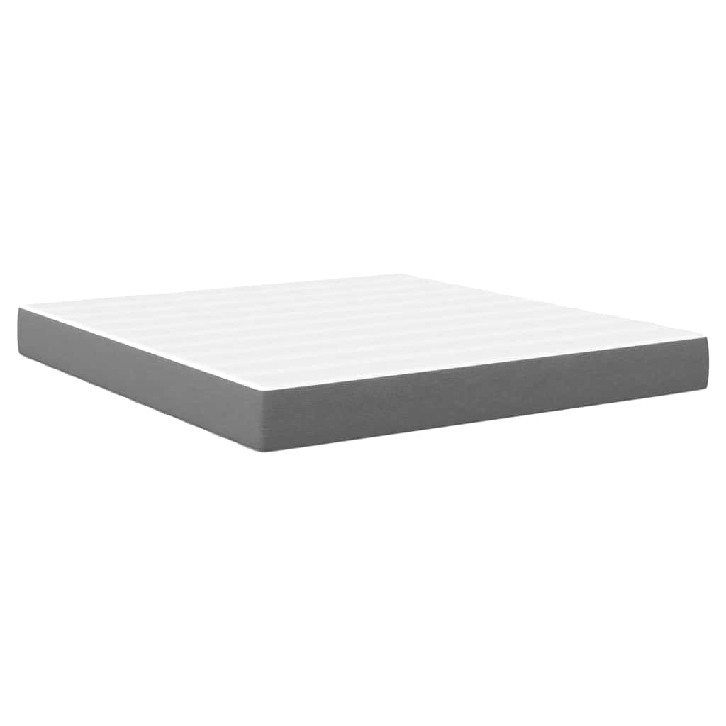 vidaXL Στρώμα Κρεβατιού με στρώμα Ανοιχτό γκρι 180 x 200 cm ύφασμα