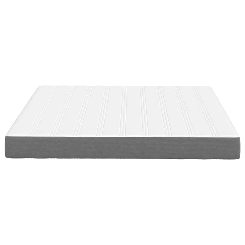vidaXL Στρώμα Κρεβατιού με στρώμα Ανοιχτό γκρι 180 x 200 cm ύφασμα