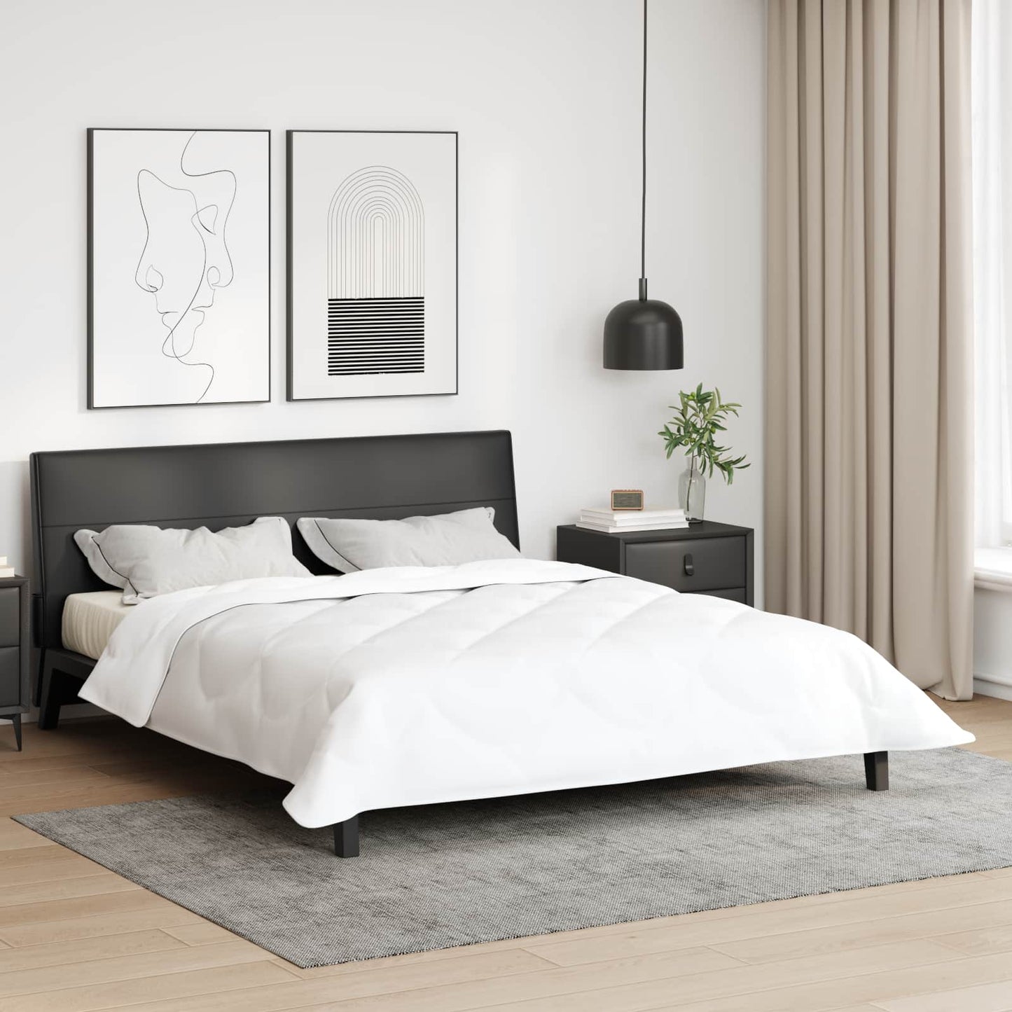 vidaXL Κουβέρτες & Κουβέρτες Λευκό 240 x 220 εκ. Μικροΐνες