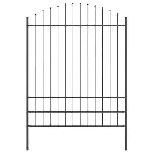 vidaXL Φράχτης Κήπου με Θόλο Γκρι 1,7x2 μ Σιδερένιος